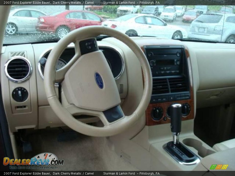 2007 Ford Explorer Eddie Bauer Dark Cherry Metallic / Camel Photo #12
