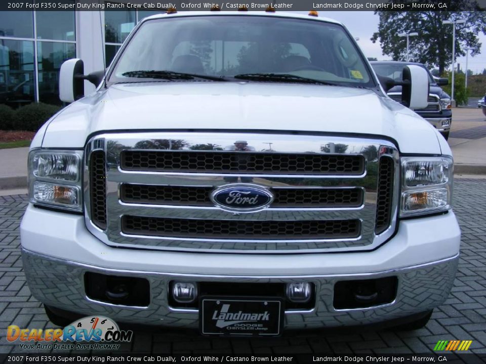 2007 Ford F350 Super Duty King Ranch Crew Cab Dually Oxford White / Castano Brown Leather Photo #8