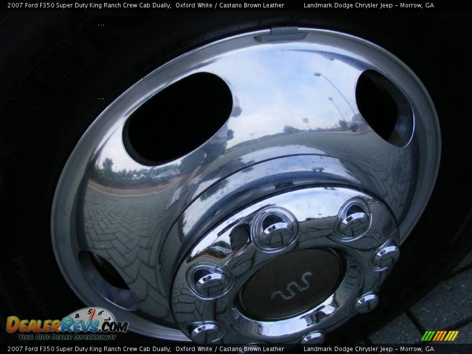 2007 Ford F350 Super Duty King Ranch Crew Cab Dually Oxford White / Castano Brown Leather Photo #9