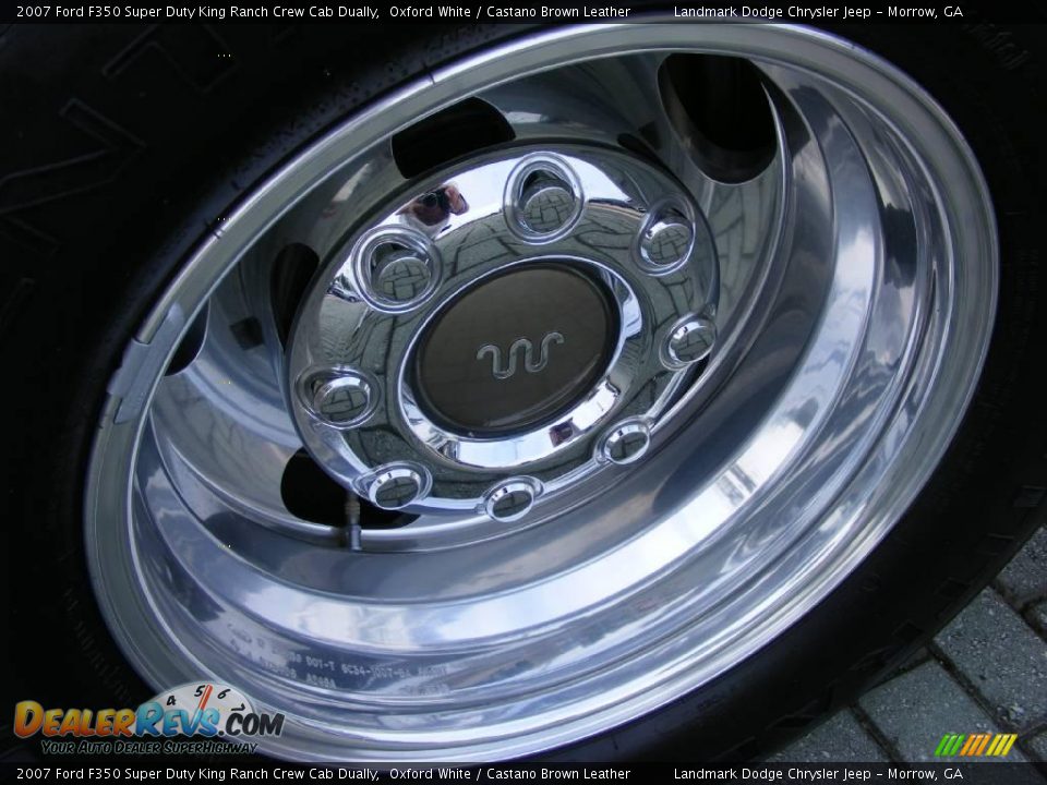 2007 Ford F350 Super Duty King Ranch Crew Cab Dually Oxford White / Castano Brown Leather Photo #10