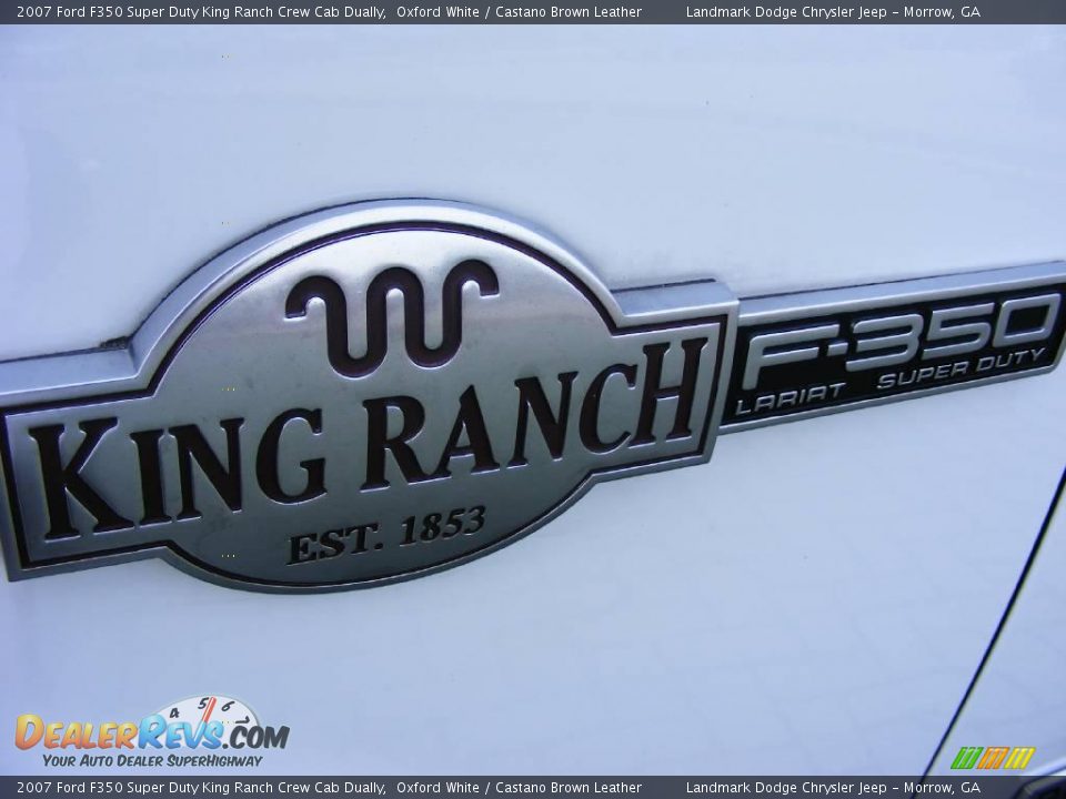 2007 Ford F350 Super Duty King Ranch Crew Cab Dually Oxford White / Castano Brown Leather Photo #11