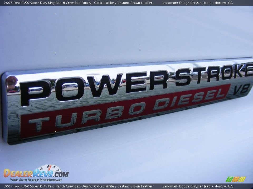 2007 Ford F350 Super Duty King Ranch Crew Cab Dually Oxford White / Castano Brown Leather Photo #12