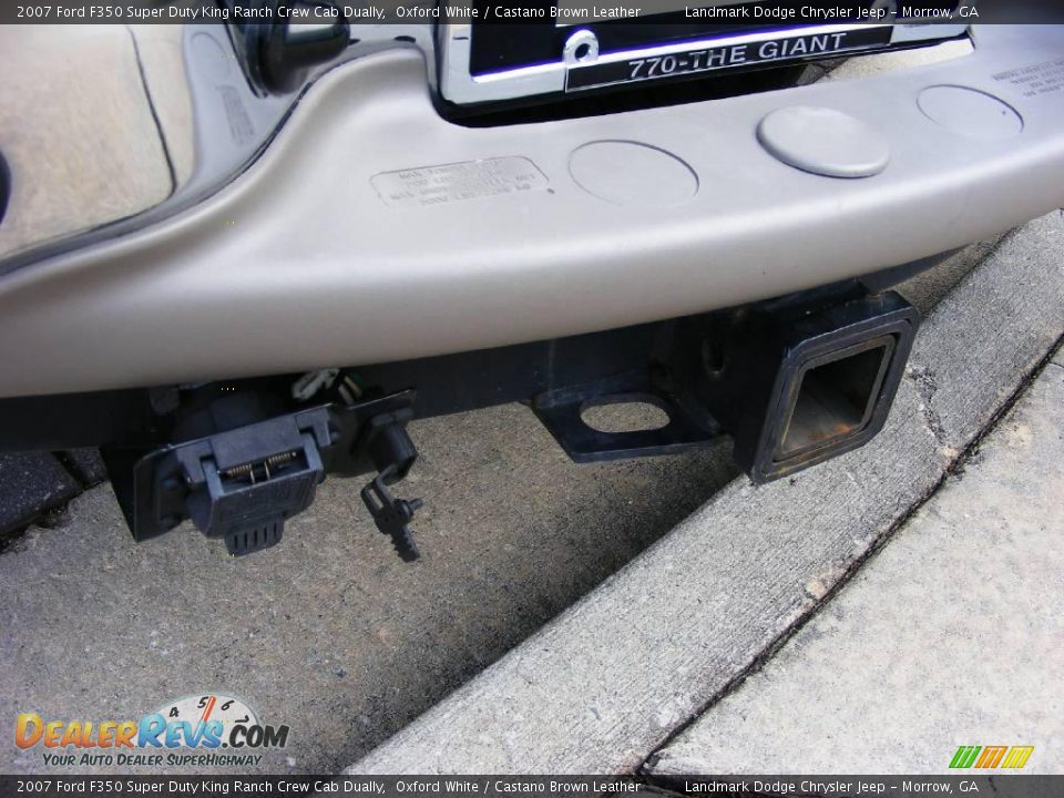 2007 Ford F350 Super Duty King Ranch Crew Cab Dually Oxford White / Castano Brown Leather Photo #13