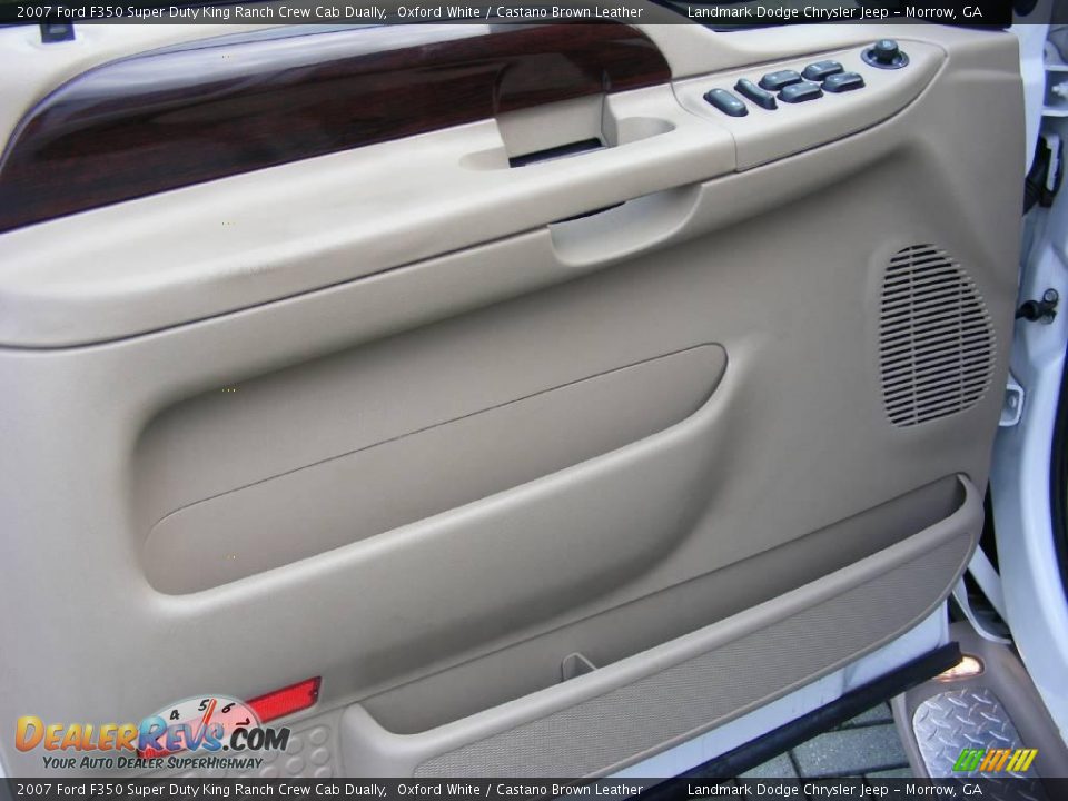 2007 Ford F350 Super Duty King Ranch Crew Cab Dually Oxford White / Castano Brown Leather Photo #15