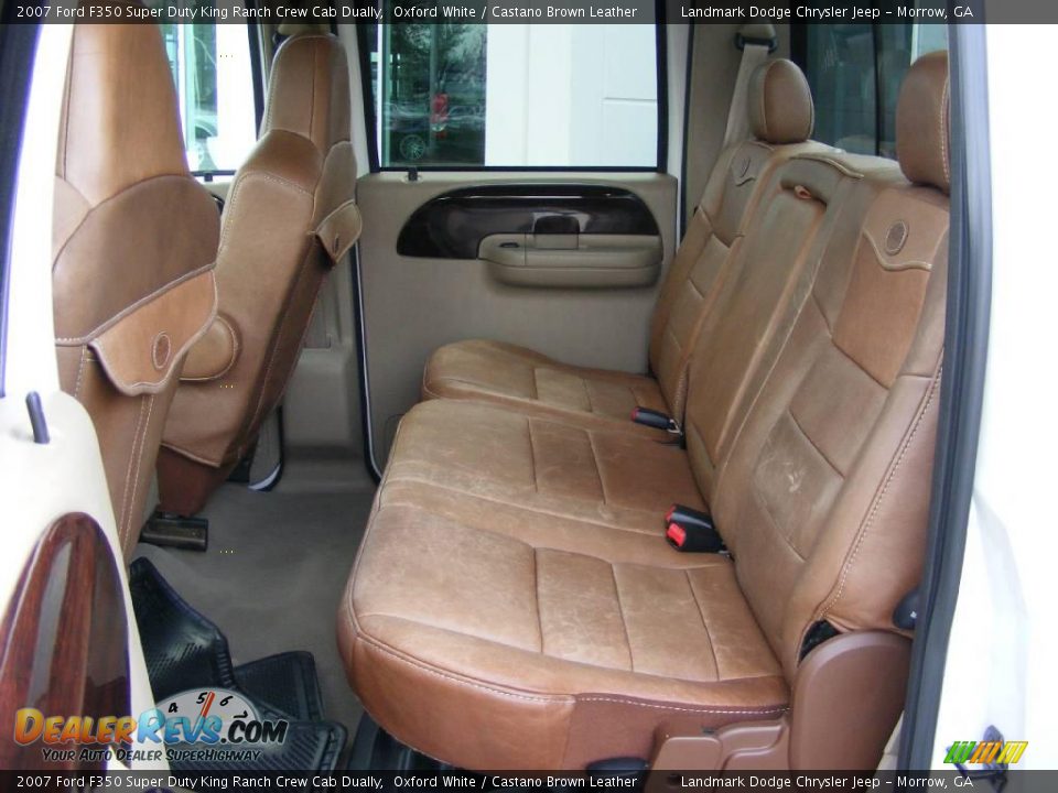 2007 Ford F350 Super Duty King Ranch Crew Cab Dually Oxford White / Castano Brown Leather Photo #17