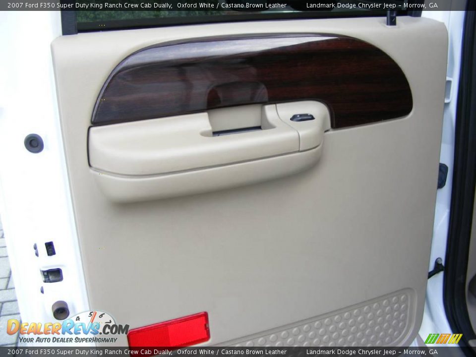 2007 Ford F350 Super Duty King Ranch Crew Cab Dually Oxford White / Castano Brown Leather Photo #18