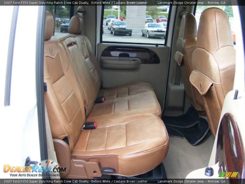 2007 Ford F350 Super Duty King Ranch Crew Cab Dually Oxford White / Castano Brown Leather Photo #20