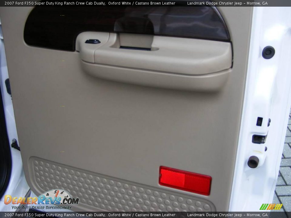 2007 Ford F350 Super Duty King Ranch Crew Cab Dually Oxford White / Castano Brown Leather Photo #21