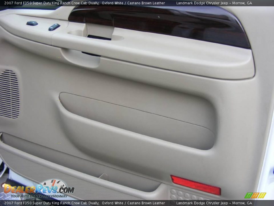 2007 Ford F350 Super Duty King Ranch Crew Cab Dually Oxford White / Castano Brown Leather Photo #23