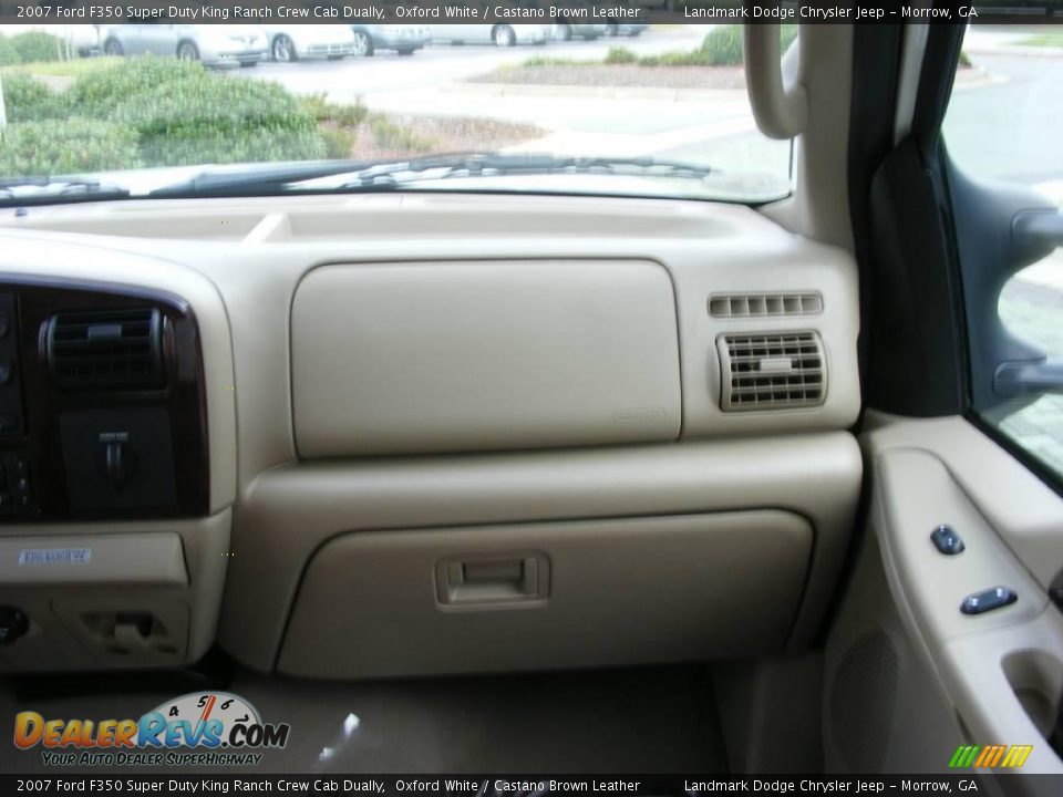 2007 Ford F350 Super Duty King Ranch Crew Cab Dually Oxford White / Castano Brown Leather Photo #24