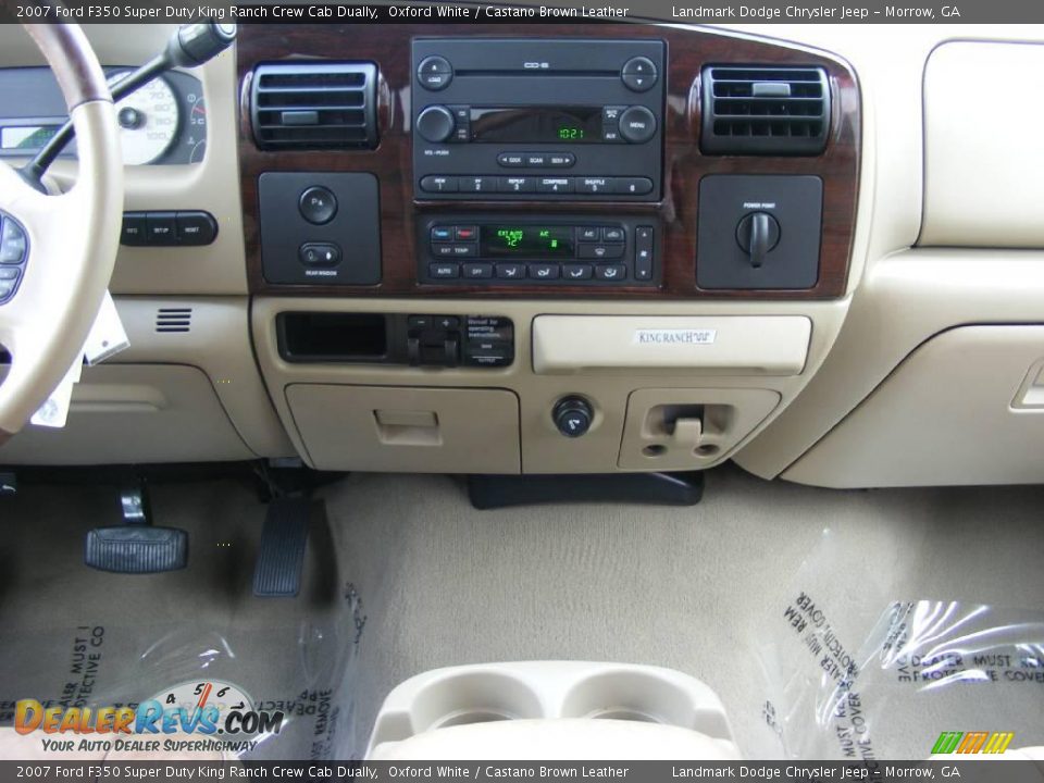 2007 Ford F350 Super Duty King Ranch Crew Cab Dually Oxford White / Castano Brown Leather Photo #25