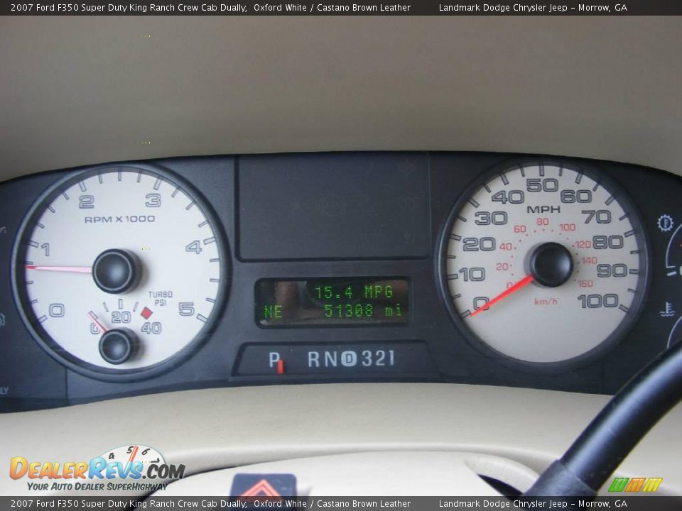 2007 Ford F350 Super Duty King Ranch Crew Cab Dually Oxford White / Castano Brown Leather Photo #28
