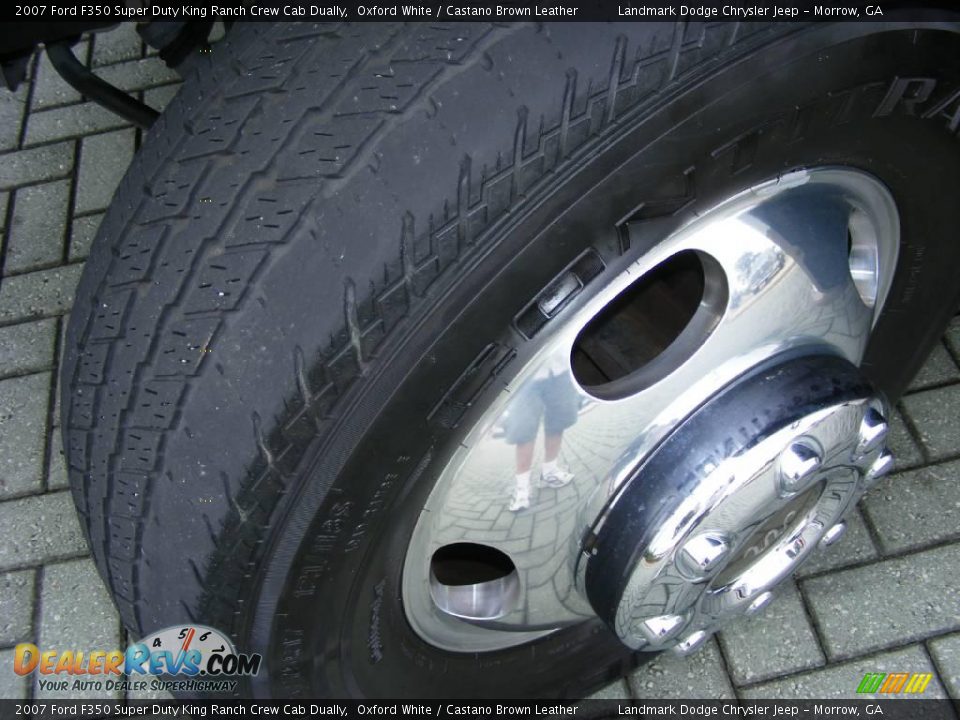 2007 Ford F350 Super Duty King Ranch Crew Cab Dually Oxford White / Castano Brown Leather Photo #33