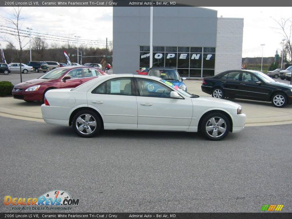 2006 Lincoln LS V8 Ceramic White Pearlescent Tri-Coat / Grey Photo #1