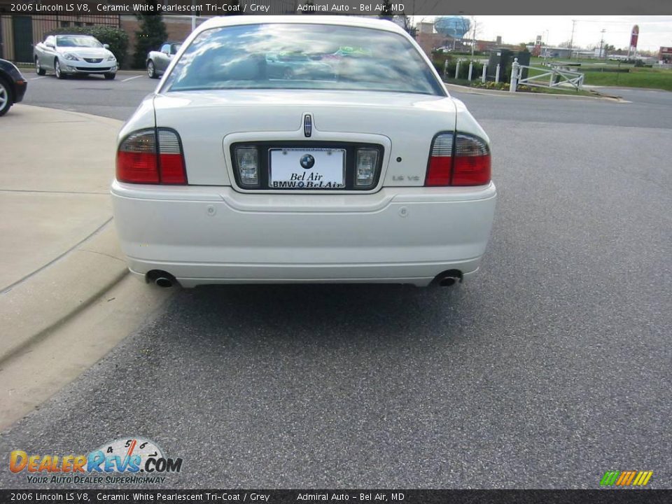 2006 Lincoln LS V8 Ceramic White Pearlescent Tri-Coat / Grey Photo #5