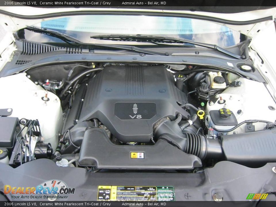 2006 Lincoln LS V8 Ceramic White Pearlescent Tri-Coat / Grey Photo #24