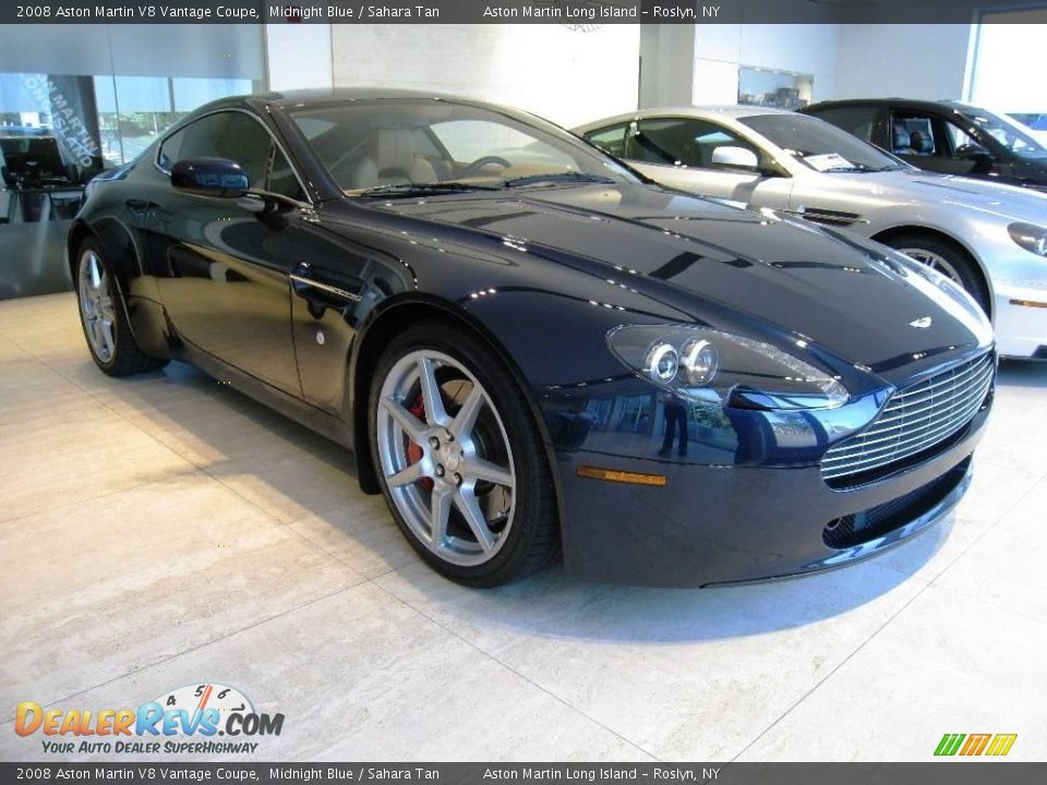 2008 Aston Martin V8 Vantage Coupe Midnight Blue / Sahara Tan Photo #1