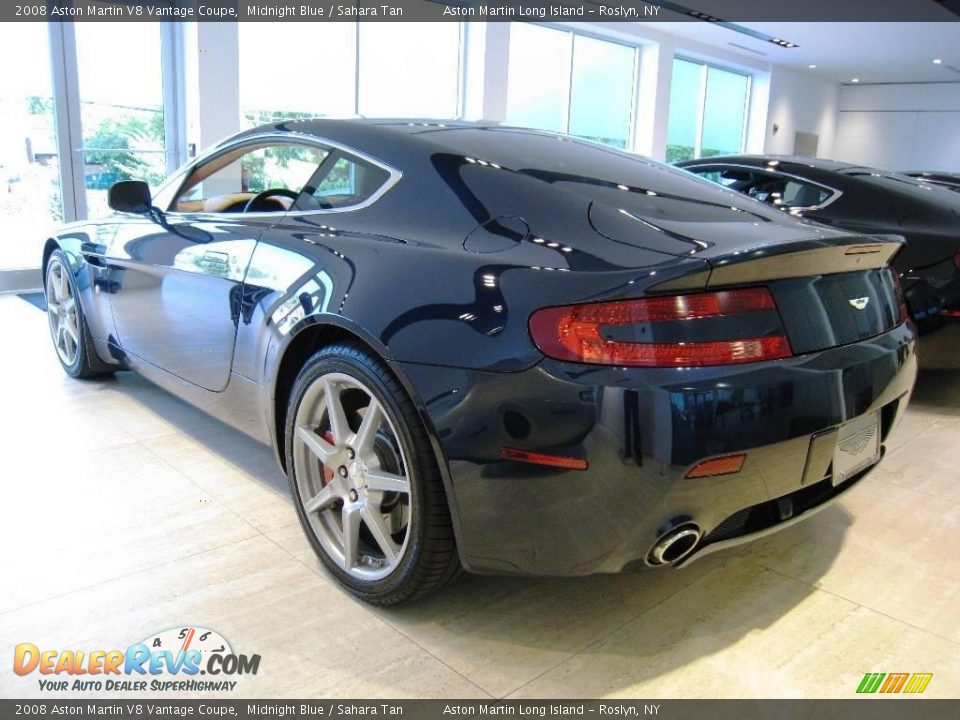 2008 Aston Martin V8 Vantage Coupe Midnight Blue / Sahara Tan Photo #4