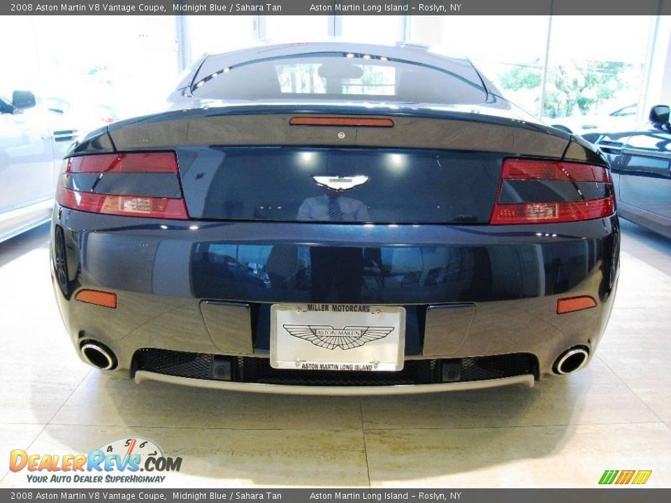 2008 Aston Martin V8 Vantage Coupe Midnight Blue / Sahara Tan Photo #5