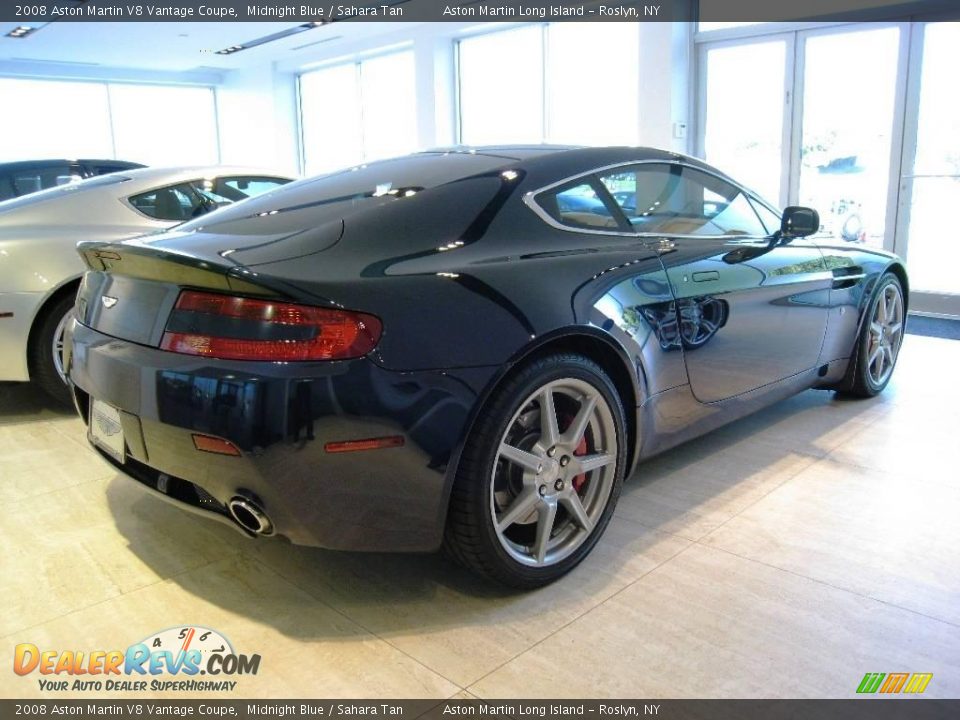2008 Aston Martin V8 Vantage Coupe Midnight Blue / Sahara Tan Photo #6