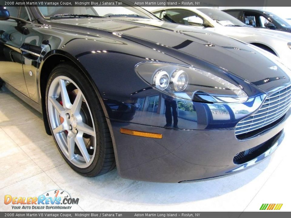2008 Aston Martin V8 Vantage Coupe Midnight Blue / Sahara Tan Photo #7