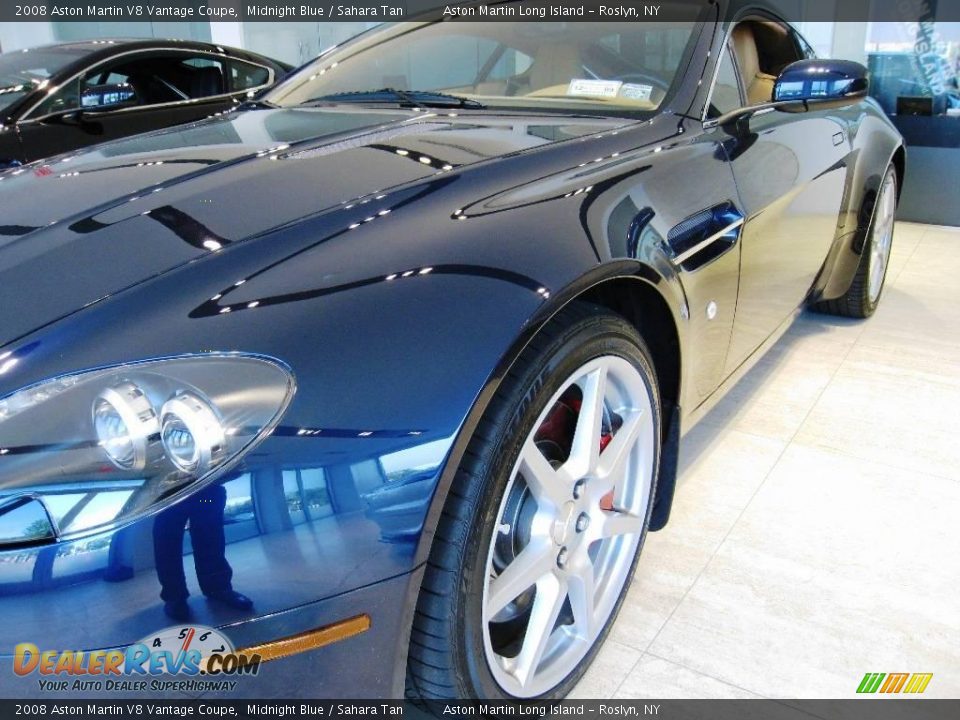 2008 Aston Martin V8 Vantage Coupe Midnight Blue / Sahara Tan Photo #10