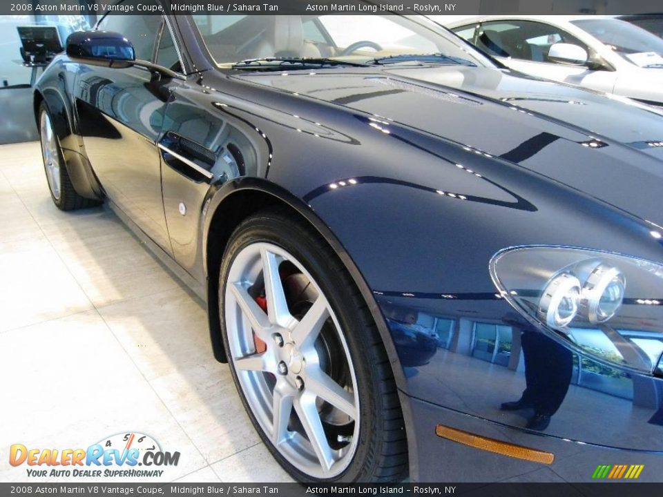 2008 Aston Martin V8 Vantage Coupe Midnight Blue / Sahara Tan Photo #11