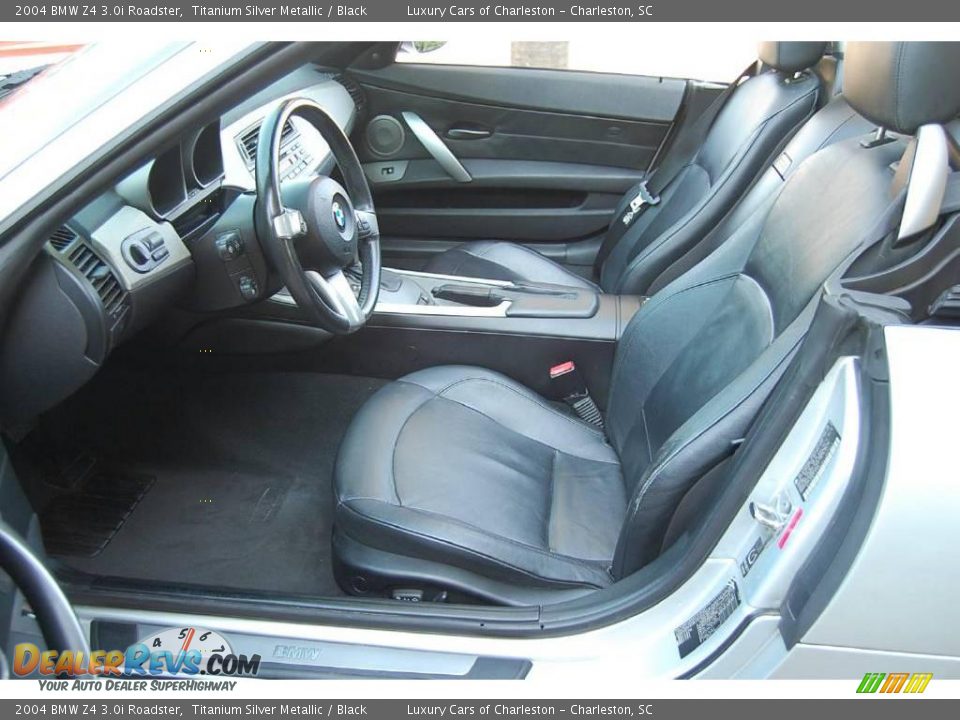 2004 BMW Z4 3.0i Roadster Titanium Silver Metallic / Black Photo #4