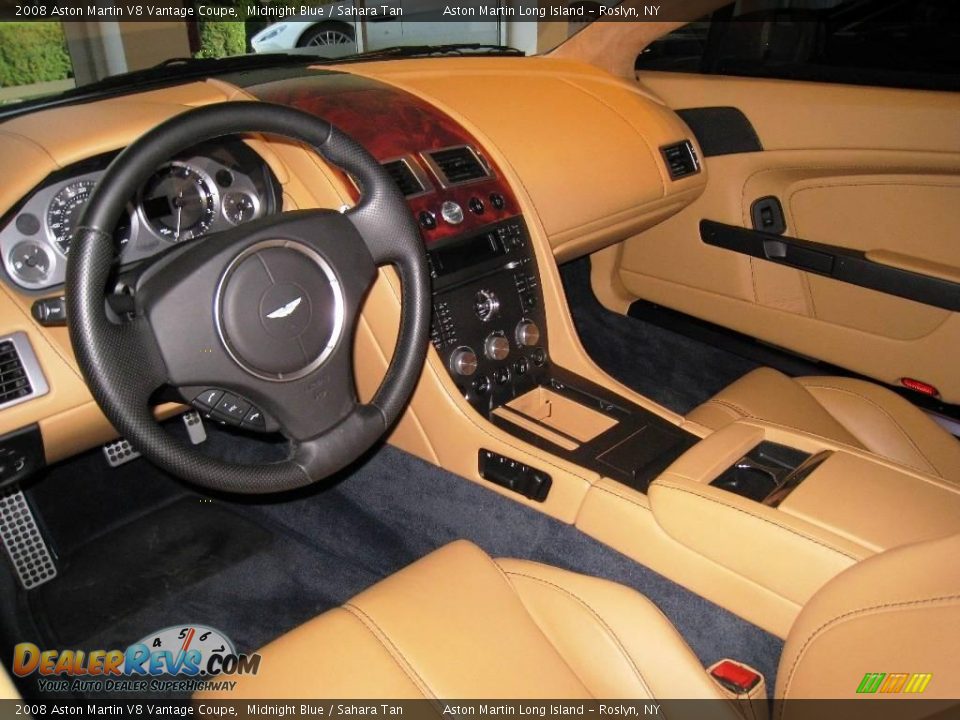 2008 Aston Martin V8 Vantage Coupe Midnight Blue / Sahara Tan Photo #21