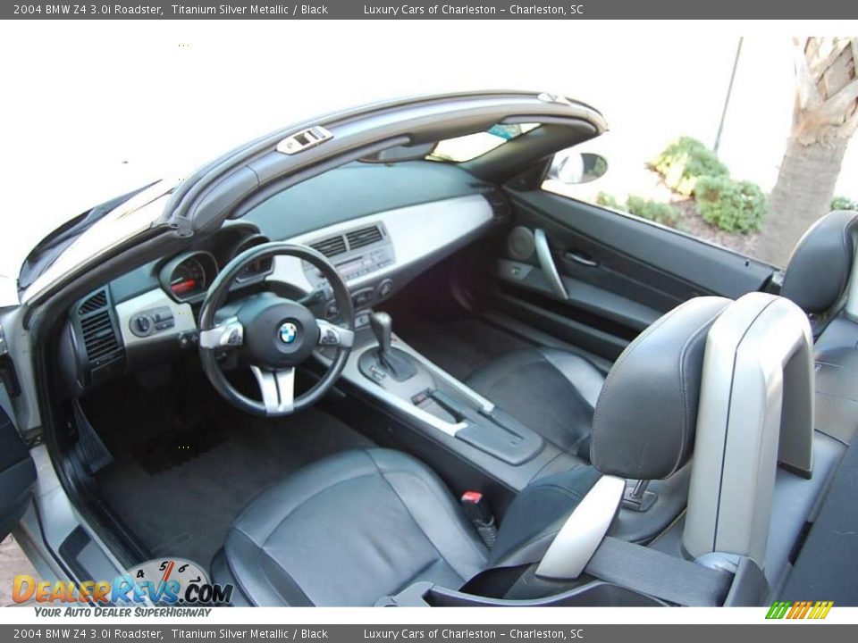 2004 BMW Z4 3.0i Roadster Titanium Silver Metallic / Black Photo #7