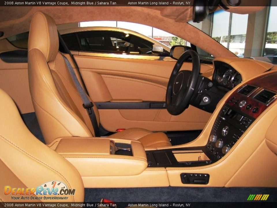 2008 Aston Martin V8 Vantage Coupe Midnight Blue / Sahara Tan Photo #25