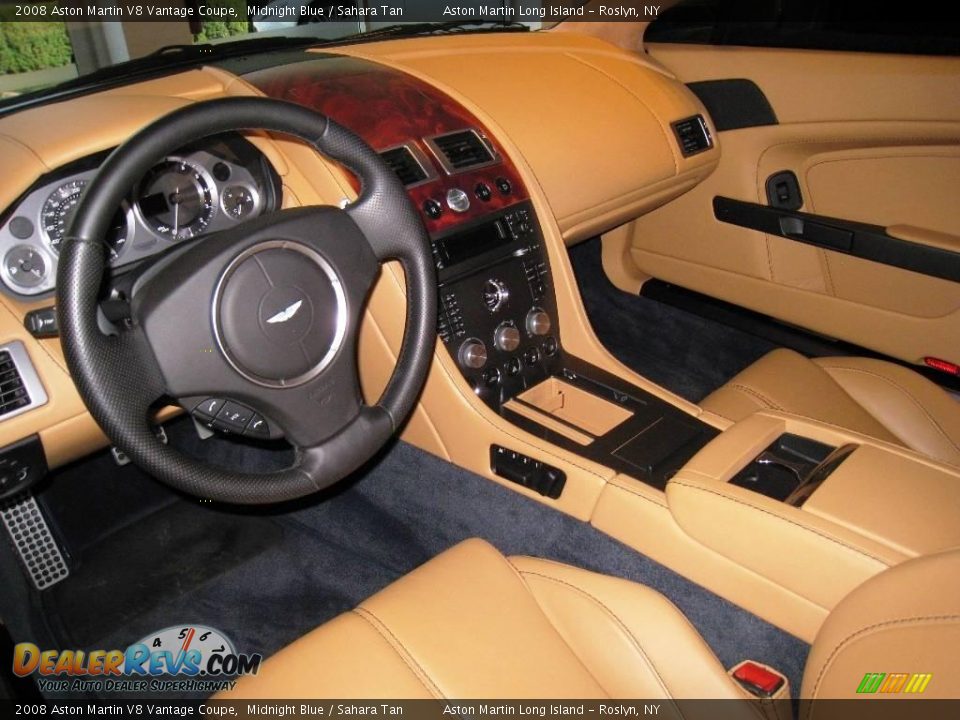 2008 Aston Martin V8 Vantage Coupe Midnight Blue / Sahara Tan Photo #28