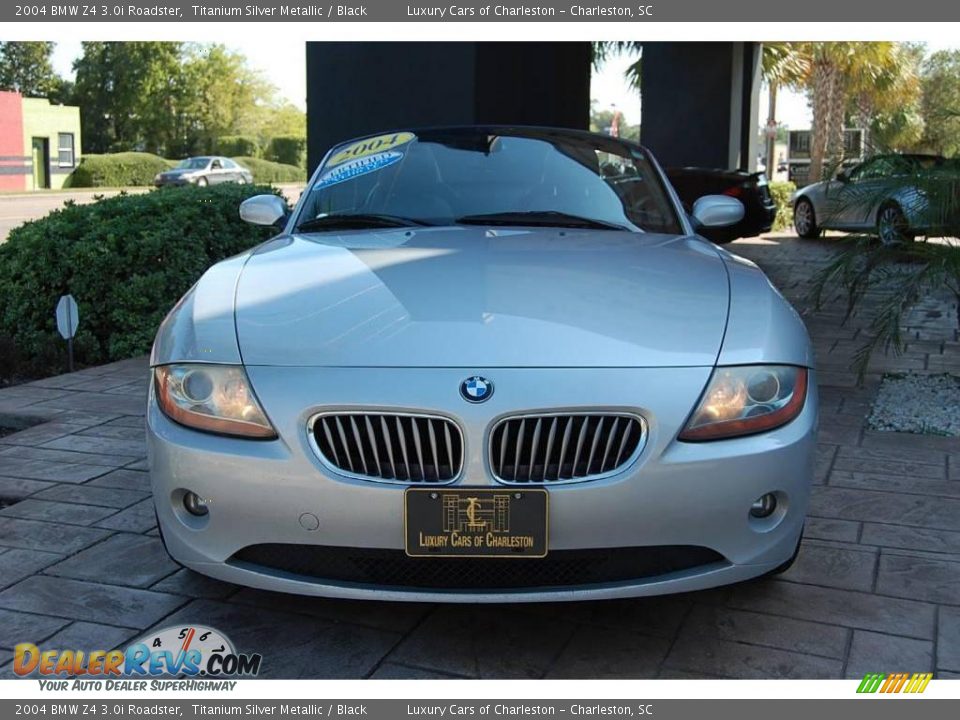 2004 BMW Z4 3.0i Roadster Titanium Silver Metallic / Black Photo #13