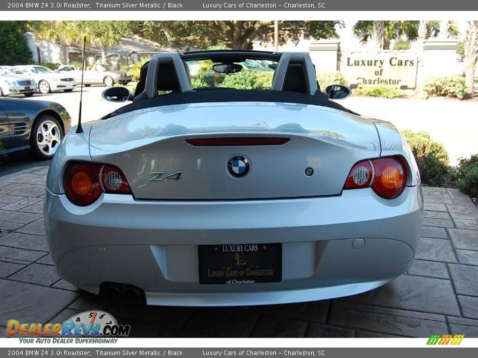 2004 BMW Z4 3.0i Roadster Titanium Silver Metallic / Black Photo #15