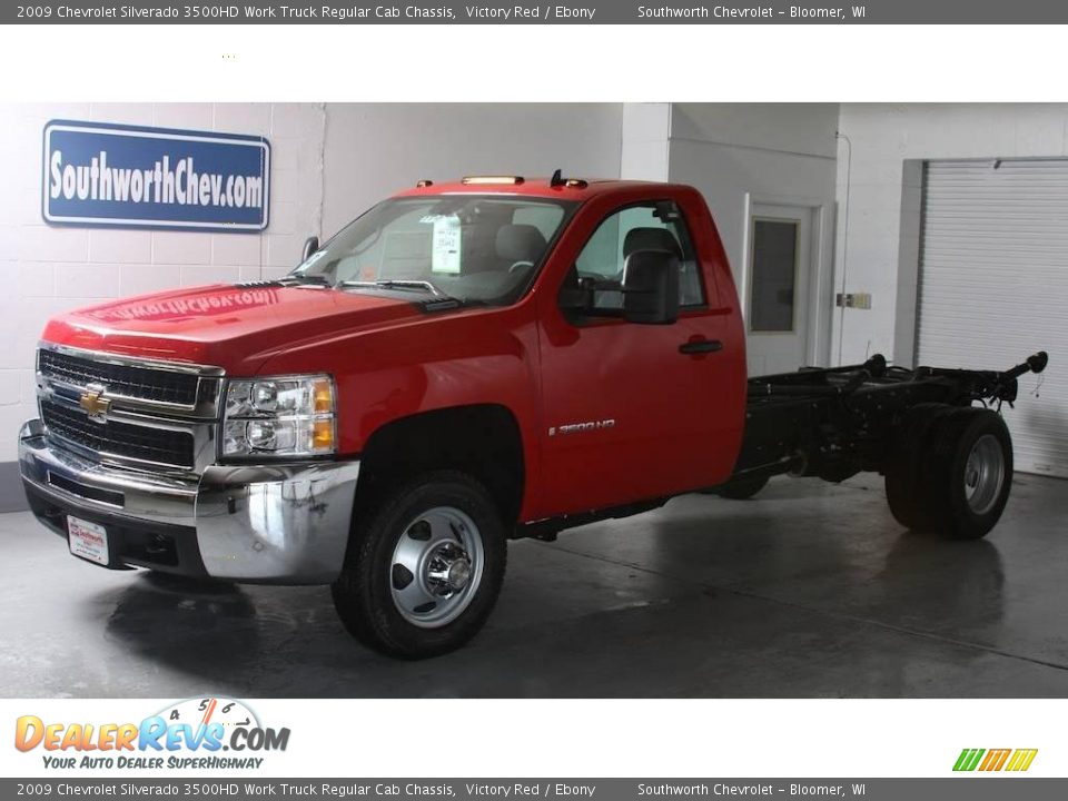 2009 Chevrolet Silverado 3500HD Work Truck Regular Cab Chassis Victory Red / Ebony Photo #1