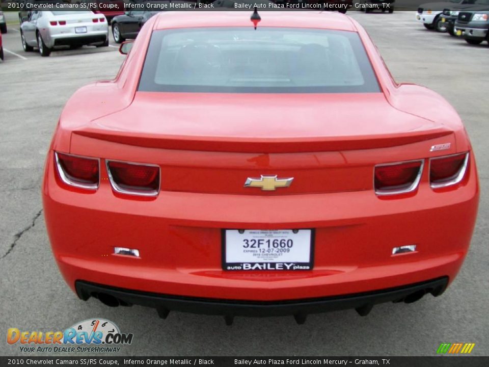 2010 Chevrolet Camaro SS/RS Coupe Inferno Orange Metallic / Black Photo #4