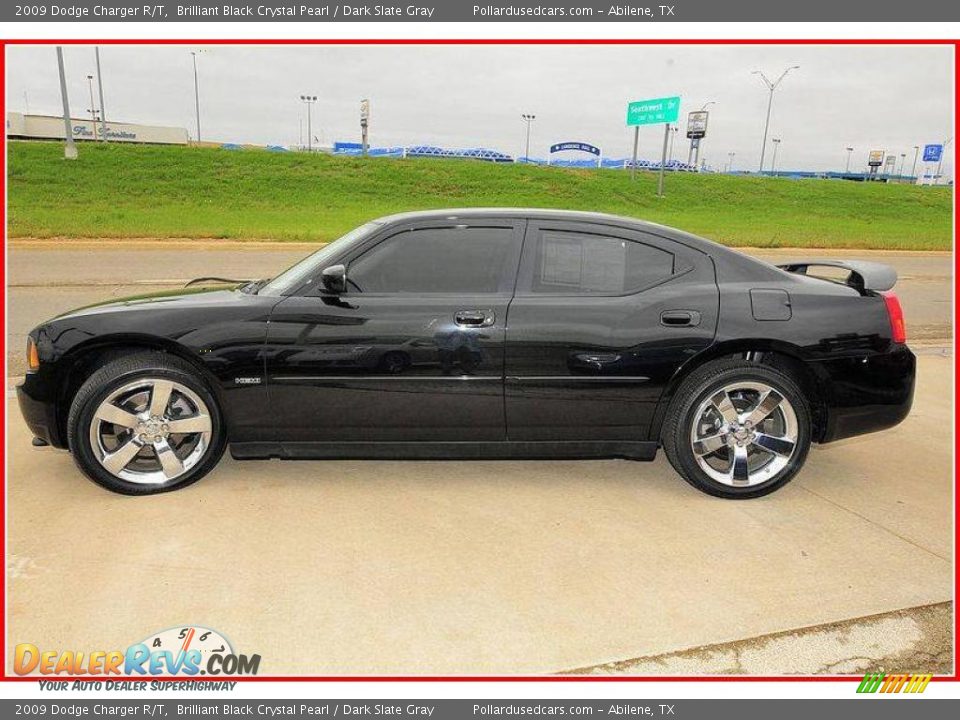 2009 Dodge Charger R/T Brilliant Black Crystal Pearl / Dark Slate Gray Photo #2