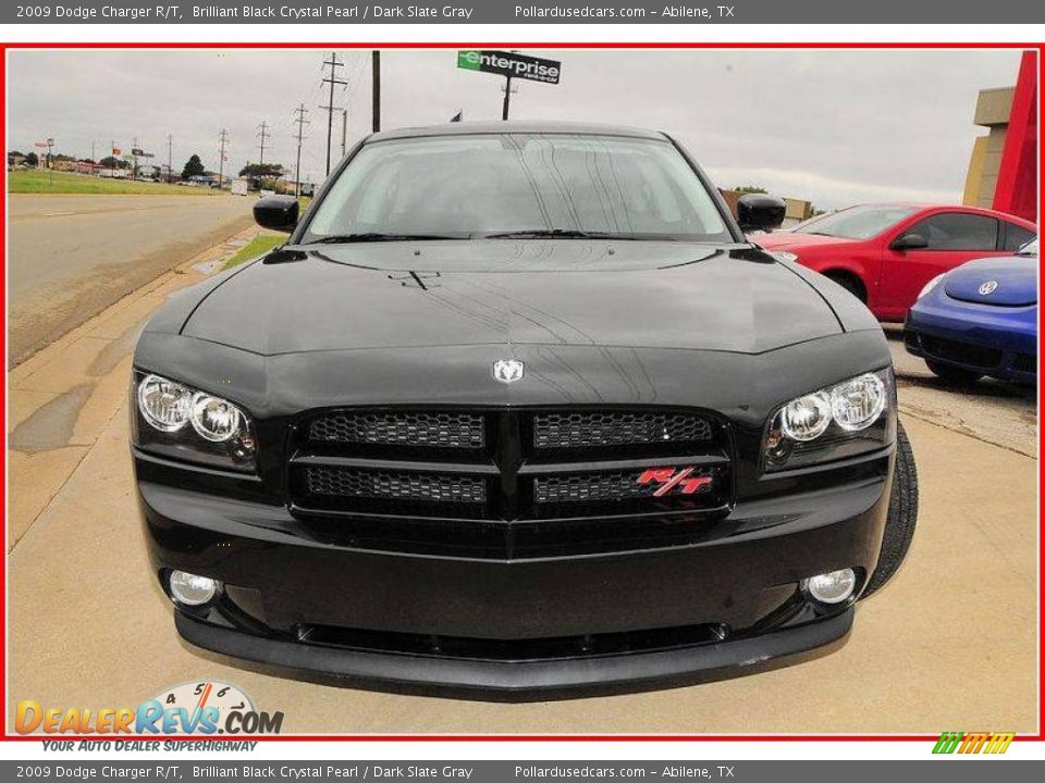 2009 Dodge Charger R/T Brilliant Black Crystal Pearl / Dark Slate Gray Photo #9