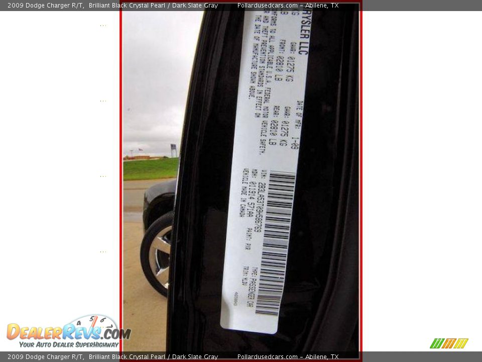2009 Dodge Charger R/T Brilliant Black Crystal Pearl / Dark Slate Gray Photo #14