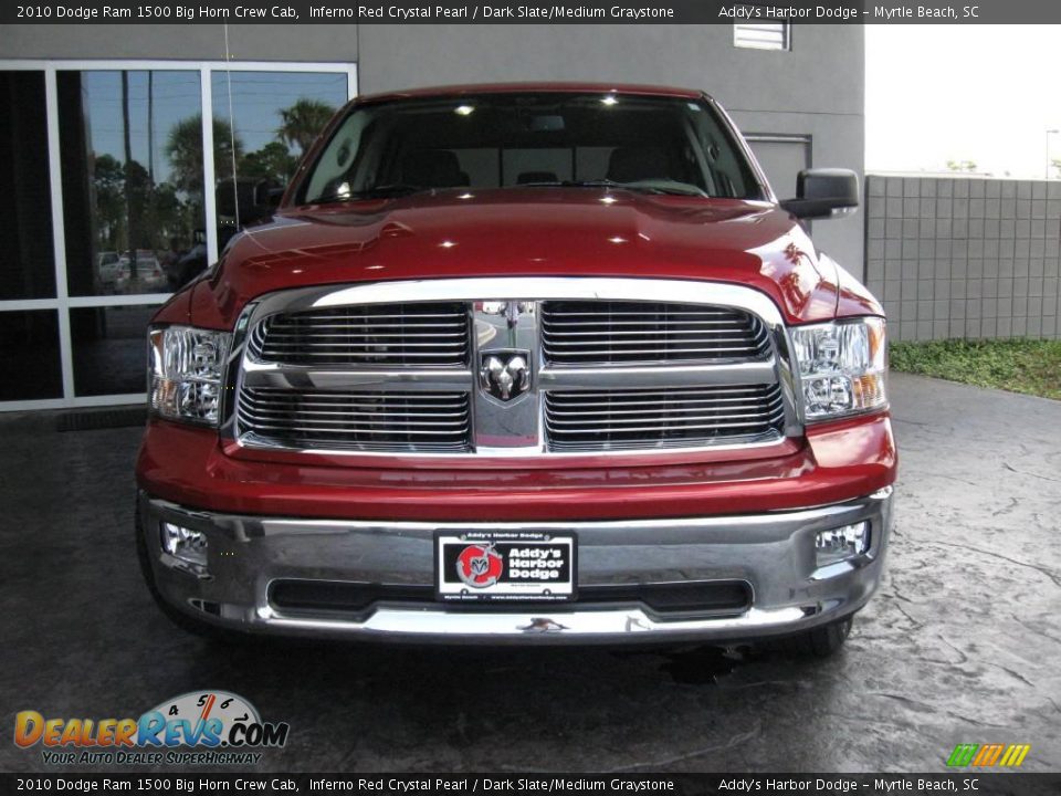 2010 Dodge Ram 1500 Big Horn Crew Cab Inferno Red Crystal Pearl / Dark Slate/Medium Graystone Photo #2