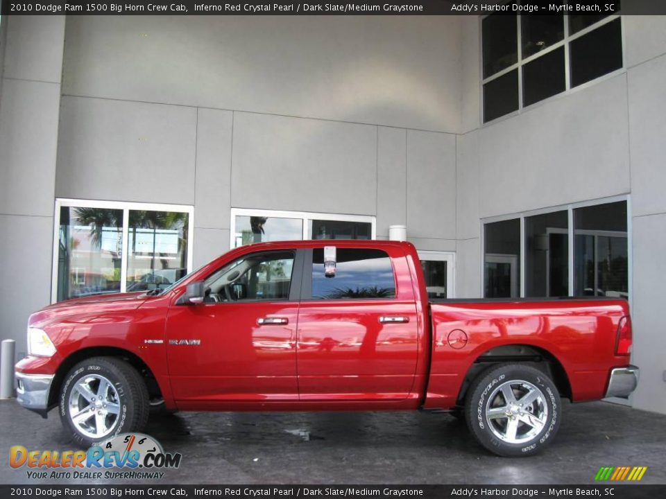 2010 Dodge Ram 1500 Big Horn Crew Cab Inferno Red Crystal Pearl / Dark Slate/Medium Graystone Photo #5