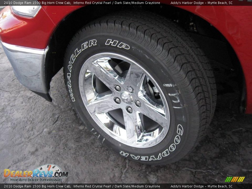 2010 Dodge Ram 1500 Big Horn Crew Cab Inferno Red Crystal Pearl / Dark Slate/Medium Graystone Photo #10