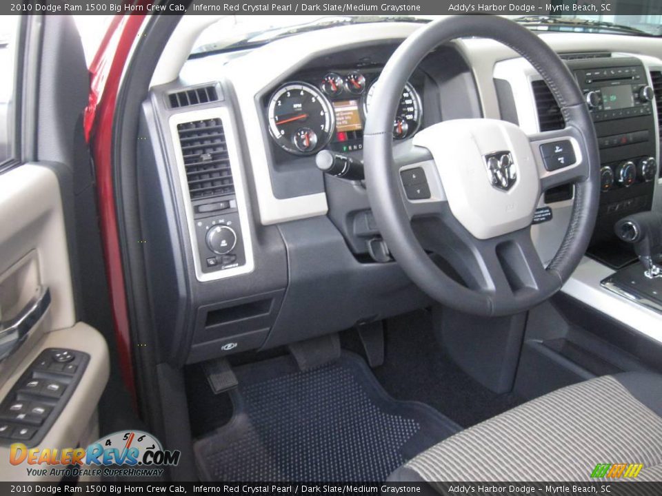 2010 Dodge Ram 1500 Big Horn Crew Cab Inferno Red Crystal Pearl / Dark Slate/Medium Graystone Photo #11