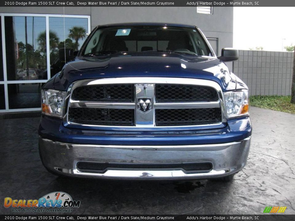 2010 Dodge Ram 1500 SLT Crew Cab Deep Water Blue Pearl / Dark Slate/Medium Graystone Photo #3