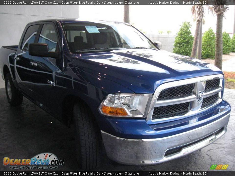 2010 Dodge Ram 1500 SLT Crew Cab Deep Water Blue Pearl / Dark Slate/Medium Graystone Photo #4