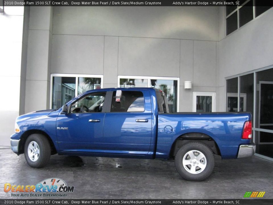 2010 Dodge Ram 1500 SLT Crew Cab Deep Water Blue Pearl / Dark Slate/Medium Graystone Photo #6