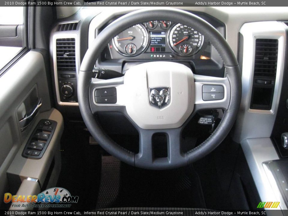 2010 Dodge Ram 1500 Big Horn Crew Cab Inferno Red Crystal Pearl / Dark Slate/Medium Graystone Photo #18