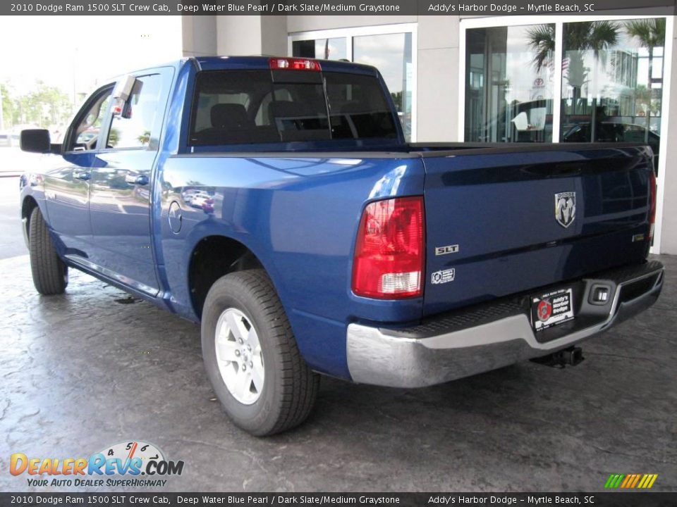 2010 Dodge Ram 1500 SLT Crew Cab Deep Water Blue Pearl / Dark Slate/Medium Graystone Photo #7