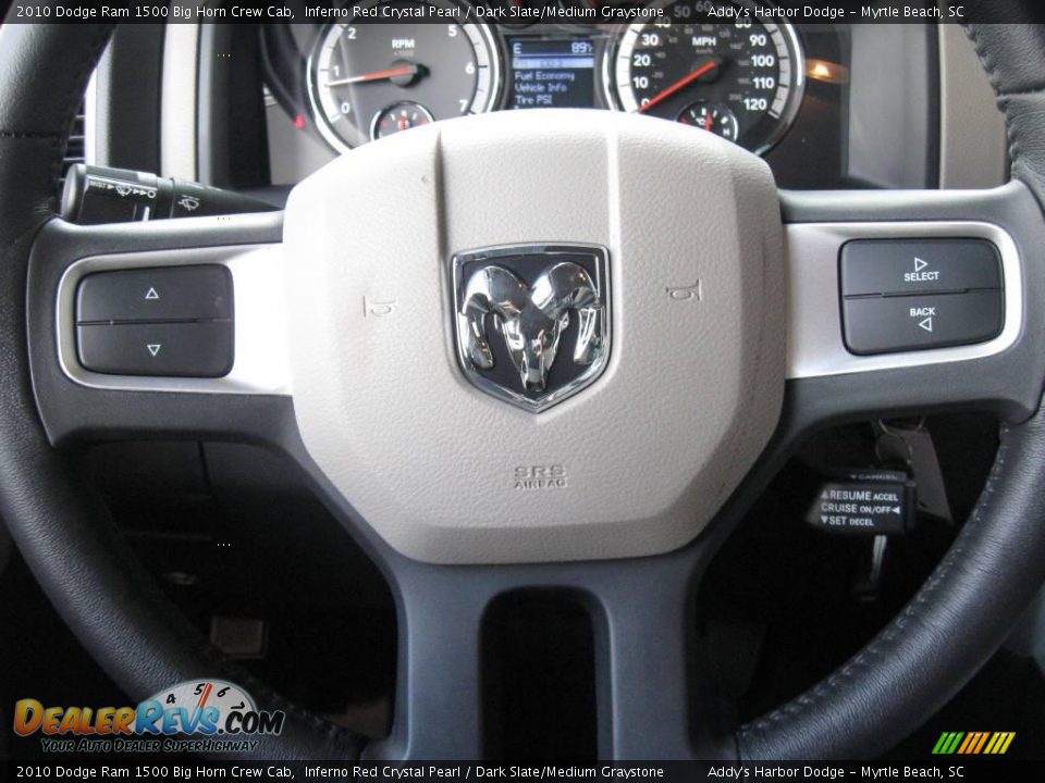 2010 Dodge Ram 1500 Big Horn Crew Cab Inferno Red Crystal Pearl / Dark Slate/Medium Graystone Photo #20