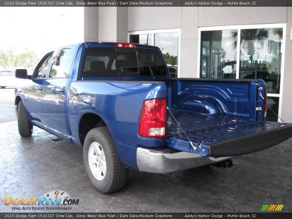 2010 Dodge Ram 1500 SLT Crew Cab Deep Water Blue Pearl / Dark Slate/Medium Graystone Photo #9